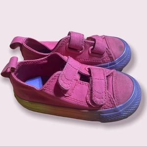 Pink and rainbow converse